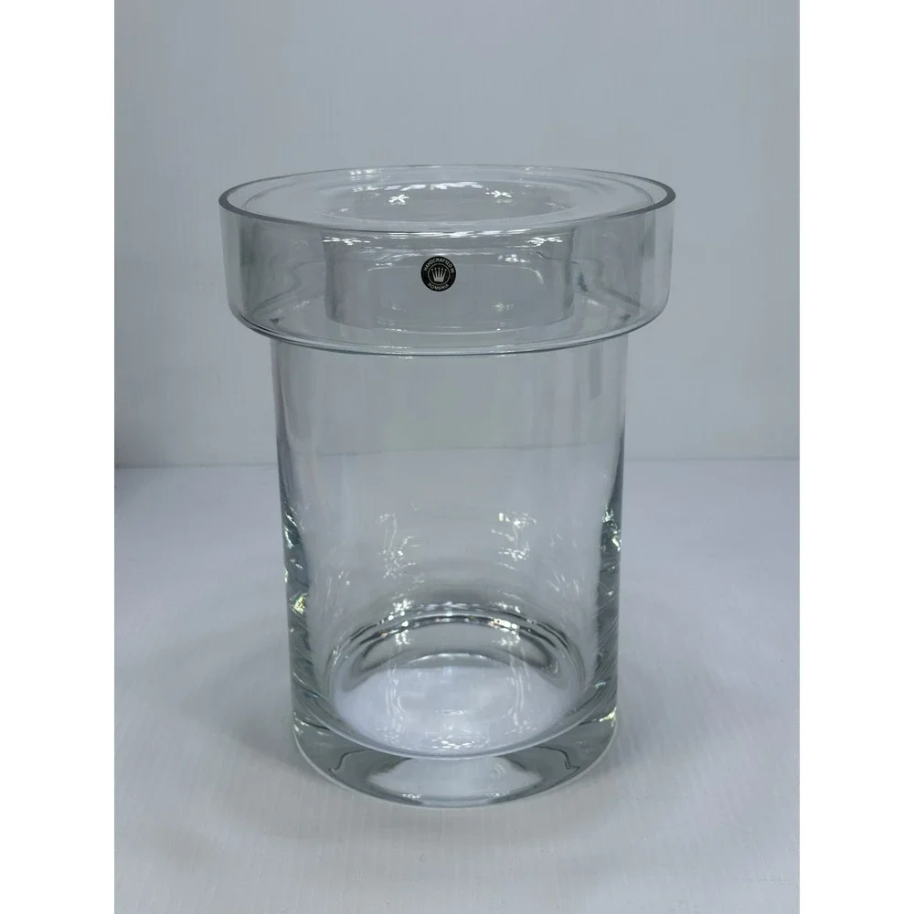 Vintage 2 Piece Heavy Glass Champagne Wine Ice Bucket Handcrafted in Romania